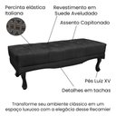 Ver imagem 4 de Recamier 1,40m com Pés Luiz Xv e Acabamento Luxo em Tecido Suede Vicenza - Lucadi
