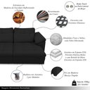 Ver imagem 3 de Sofá Retrátil Elétrico Sala de Estar Nolan Bipartido 175cm Conforto Premium em Couro Preto G58 - Gra