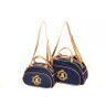 Kit 2 peças Bolsa Maternidade Azul Marinho com Dourado - 1