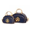 Kit 2 peças Bolsa Maternidade Azul Marinho com Dourado - 3