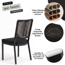 Ver imagem 5 de Jogo 6 Cadeiras de Alumínio Corda Sintética Assento 50cm Alt Preto