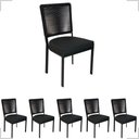 Ver imagem 1 de Jogo 6 Cadeiras de Alumínio Corda Sintética Assento 50cm Alt Preto