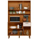 Ver imagem 4 de Kit Armário Cozinha New Livia 6 Portas Freijó Off White Poliman