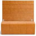 Ver imagem 1 de Kit Cabeceira Cama Box King 195cm com Calçadeira Roma W01 Couríssimo Whisky - Lyam