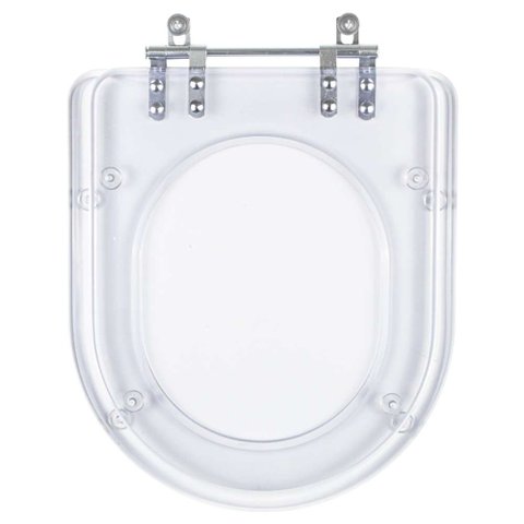 Assento Sanitario Poliester Carrara Cristal para vaso Deca
