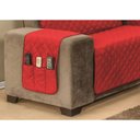 Ver imagem 2 de Protetor de Sofá Manu 2/3 Lugares Dupla Face Vermelho/Cáqui