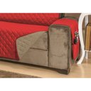 Ver imagem 3 de Protetor de Sofá Manu 2/3 Lugares Dupla Face Vermelho/Cáqui