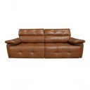 Ver imagem 1 de Sofá Retrátil e Reclinável de Couro Queen 2,20 M Brown - Mempra Design