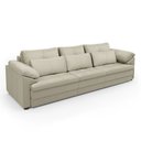 Ver imagem 2 de Sofá Retrátil Manual Sala de Estar Nolan Bipartido 257cm Conforto Premium em Couro Offwhite G58 - Gr