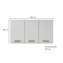 Ver imagem 5 de Armário Aéreo 120 Cm 3 Portas São Luis Valdemóveis Branco