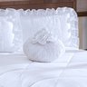 Colcha Casal Queen Coleção Charme Renda 04 Peças - Branco - 5