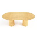 Ver imagem 2 de Mesa de Jantar West 220cm X 100cm 8 Lugares Lâmina Natural de Madeira Damasco