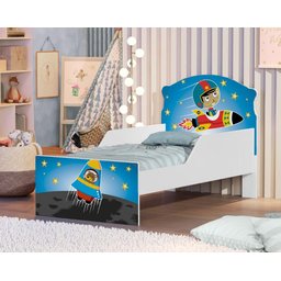 Mini Cama Astronauta e Foguete Com Colchão - 4 Mini Cama Astronauta e Foguete Com Colchão - 4