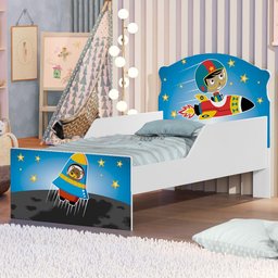 Mini Cama Astronauta e Foguete Com Colchão - 1 Mini Cama Astronauta e Foguete Com Colchão - 1