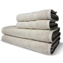 Ver imagem 1 de Jogo de Toalhas Itália Soft 4 Pçs - 2 Banho e 2 Rosto 430g/m² 100% Algodão - Bege