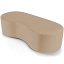 Ver imagem 2 de Puff Decorativo Orgânico para Living Quarto 140cm Orbit W01 Linho Bege Escuro - Lyam Decor