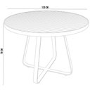 Ver imagem 4 de Mesa Decorativa Área Externa Espaço Gourmet 120cm Estrutura Em Alumínio Wine D04 Preto - Lyam Decor