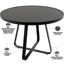 Ver imagem 3 de Mesa Decorativa Área Externa Espaço Gourmet 120cm Estrutura Em Alumínio Wine D04 Preto - Lyam Decor