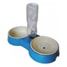 Bebedouro Comedouro Para Cães e Gatos Suporte Para Garrafa - Azul - 1