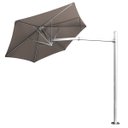 Ver imagem 2 de Ombrelone Lateral Marrom - 2,70m de Diâmetro - em Alumínio - para Fixação no Piso - Persianet