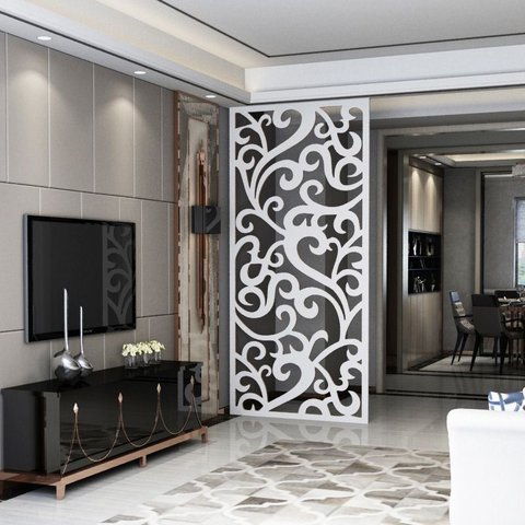 Painel Vazado Divisória Mdf Maori Branco - 0,60x2,40m