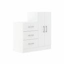 Ver imagem 3 de Cômoda 3 Gavetas 2 Portas 90cm Soft Soluzione Móveis