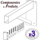 Ver imagem 2 de 3 Suportes Pia Parafusar Bancada Aparador 40 Cm - Branco