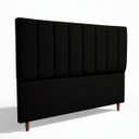 Ver imagem 4 de Cabeceira Estofada Moderna e Elegante para Cama de Casal 140 Carla Linho