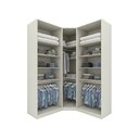 Ver imagem 2 de Guarda-roupa Modulado 161,5 X 161,5cm Canto Oblíquo Cabideiro Multiuso 5 Portas Seletto Henn - Areia