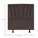Ver imagem 3 de Cabeceira Solteiro Cama Box Estofada 90 Cm Antonella Corino Marrom