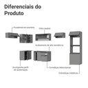 Ver imagem 4 de Armário de Cozinha Completa de Canto Suspenso 465cm Nice Madesa 07 Cinza