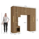 Ver imagem 4 de Quarto Modulado Adapt 7 Portas 1 Gaveta MDP 246cm Kappesberg