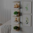 Ver imagem 2 de Torre de Prateleira Carvalho Estante Multiuso Sala Quarto