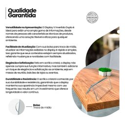 Prisma de Mesa em Acrílico 3mm Tipo V - 7cm X 9cm - 3