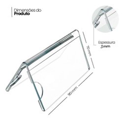 Prisma de Mesa em Acrílico 3mm Tipo V - 7cm X 9cm - 2