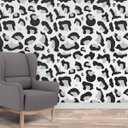 Ver imagem 1 de Papel de Parede Animal Print  Manchas Cinza e Preto-60x300cm