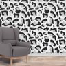 Papel de Parede Animal Print  Manchas Cinza e Preto-60x300cm - 1