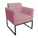 Ver imagem 6 de Kit 1 Namoradeira e 2 Poltronas Marisa Suede Preto Rose