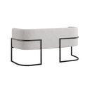 Ver imagem 6 de Kit 2 Poltronas + Sofá 2 Lugares Base de Metal Black Balaqui Cor:bege