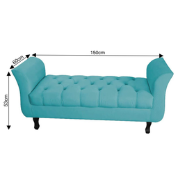 Recamier Grécia Calçadeira Decoração Moderno Quarto Sala Estar Jantar Suede - 2