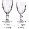 Kit Taças de Vinho Country - 3 420ml + 3 310ml - 1