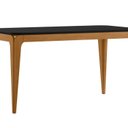 Ver imagem 5 de Mesa Sala de Jantar Tampo com Vidro 160cm 100% MDF Áurea Marrom/Ype/Preto