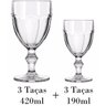 Kit Taças de Vinho Country - 3 190ml + 3 420ml - 1