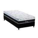 Ver imagem 1 de Cama Box Solteiro: Colchão Molas Ensacadas Polar Diamond + Base Crc Suede Black (88x188)