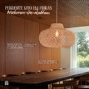 Ver imagem 2 de Pendente Fibra Natural Artesanal 50 x 30 Rattan Vito NAT78