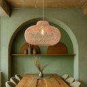 Ver imagem 1 de Pendente Fibra Natural Artesanal 50 x 30 Rattan Vito NAT78