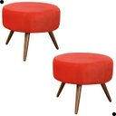 Ver imagem 1 de Kit Puff Redondo Tecido Suede