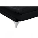 Ver imagem 5 de Sofá Cama Versátil 3 Lugares Império Reclinável Pés de Alumínio Espuma D33 Corano Preto 311