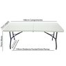 Mesa retangular dobrável 180 comprimento, para camping e eventos suporta 400kgs distribuidos - 2
