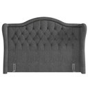 Ver imagem 1 de Cabeceira Cama Box Casal 140 cm P05 Lisboa Linho Cinza Escuro - Lyam Decor